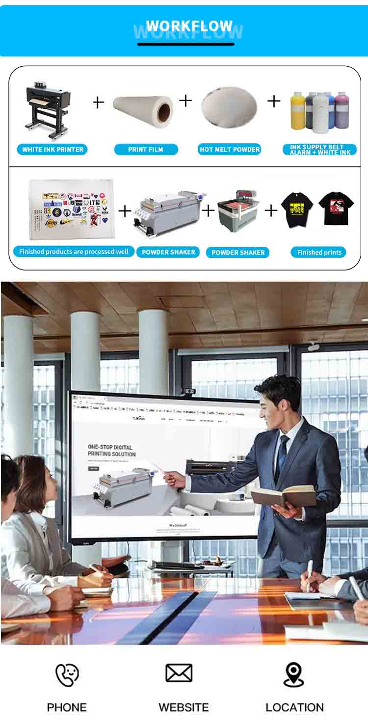 flux de travail de la machine de séchage dtf shaker