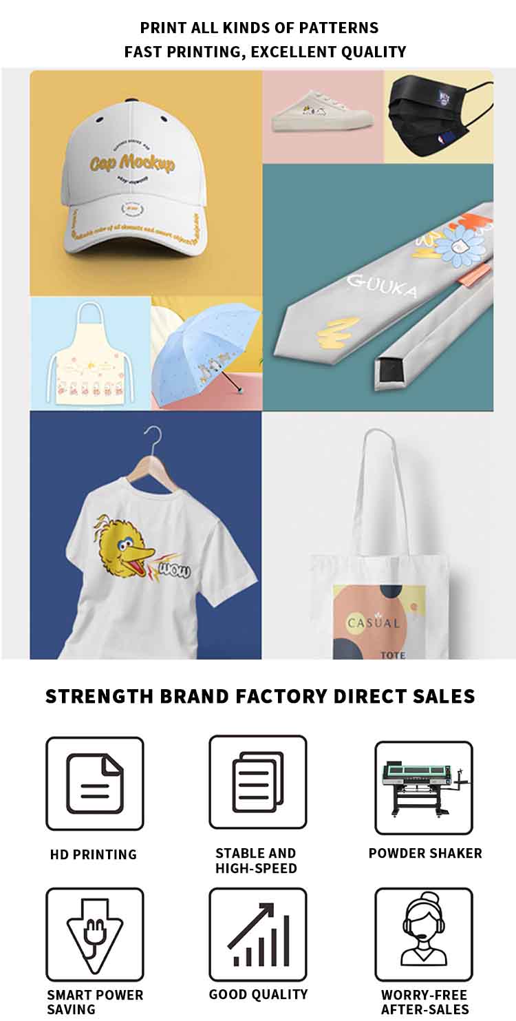 Application de l'imprimante dtf à quatre têtes